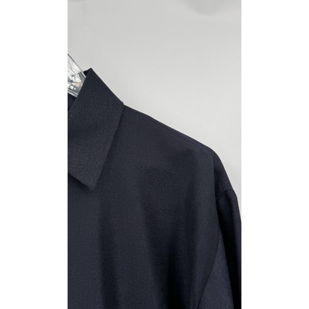 Eskandar Wool Silk Midi Shirtdress Button Up Lagenlook Minimal Size 0 (US 6-8) - Picture 4 of 10